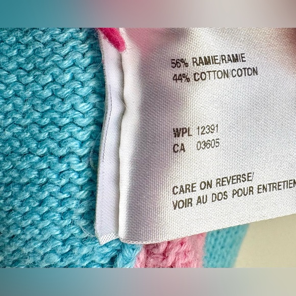 🦜 Vintage 90s David Brooks COLORFUL PARROT & Hibiscus Novelty Cardigan Sweater L - Picture 5 of 6